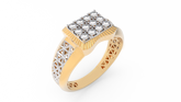 18K Gold & Diamond Ring For Men KRC60136
